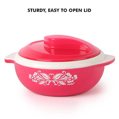 Cello Hot Serve Insulated Inner Steel Casserole Set of 3 | Hot Box for Kitchen