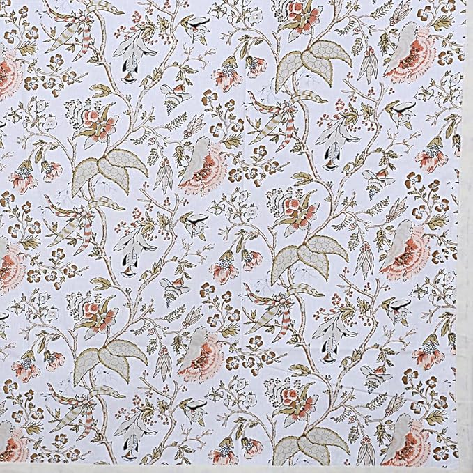 Texstylers Pure Cotton Jaipuri Print 60x108 Inches 8 Seater Dining Table Cloth Cover Rectangular 35