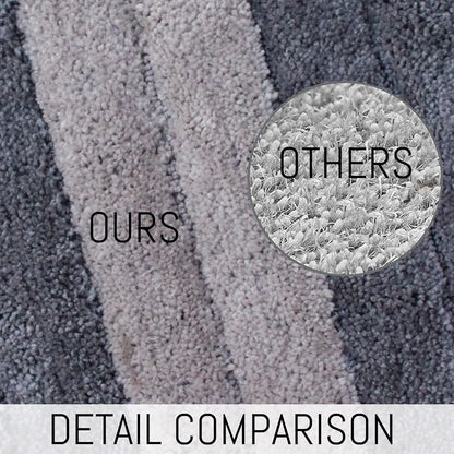 Luxe Home International Microfiber Rectangular Bath mat Soft Anti Slip Skid Luxury Mats 40X60 Cm  Colour Shadow
