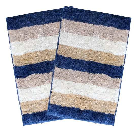 Luxe Home Jericho Doormat 2500 GSM Super Soft Microfiber Anti-Skid Mat Colour Sky 40x60 cm (Pack of 2)