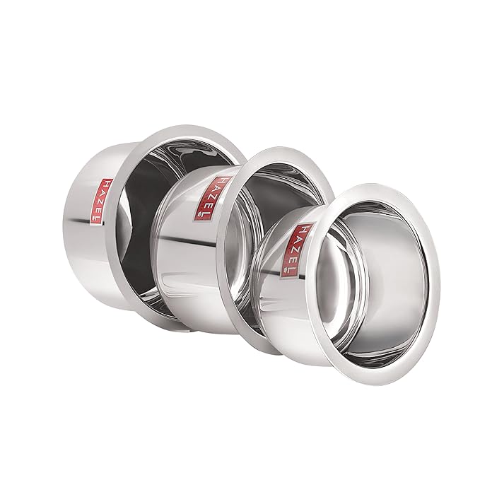 Hazel Induction Base Tope Stainless Steel Heavy Base Thick Flat Bottom Set of 3