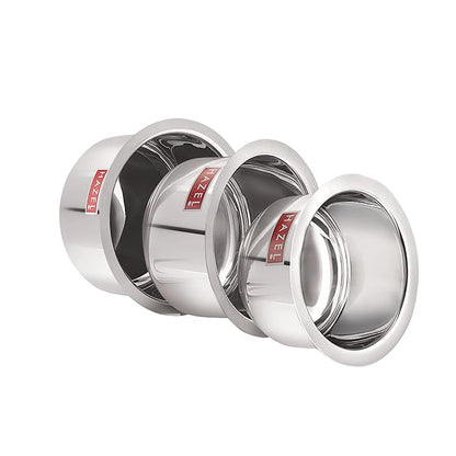 Hazel Induction Base Tope Stainless Steel Heavy Base Thick Flat Bottom Set of 3