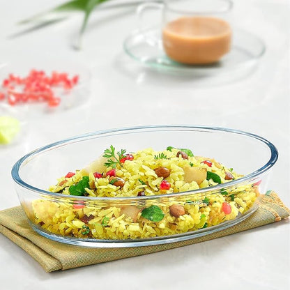 Borosil Glass Baking Dish | 1 Piece | 2.2 Litres | Transparent
