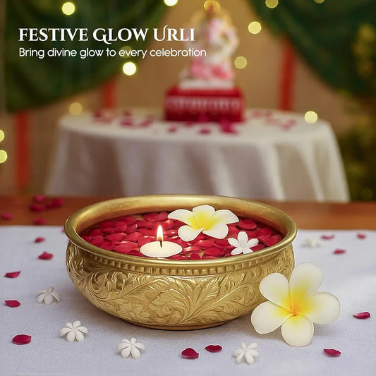 Ekhasa Golden Aluminium Urli Bowl Gold Urli 1