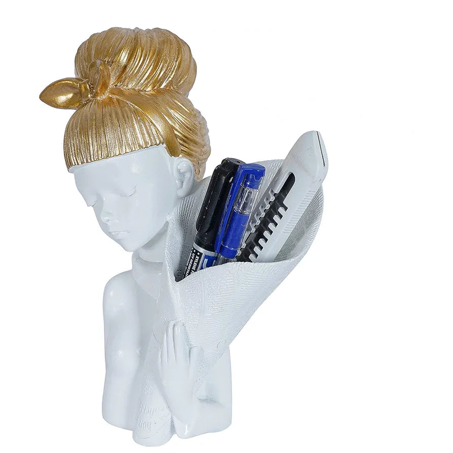 Zart Resin Girl Showpiece for Home Décor Showpiece & Office Decor