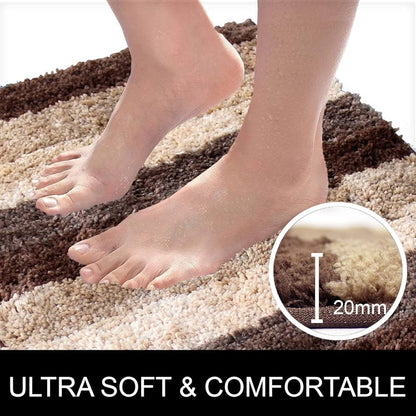 Luxe Home Bath Mat Super Soft Microfiber Non Slip Jericho Bathroom mats 40x60 cm Colour Amber