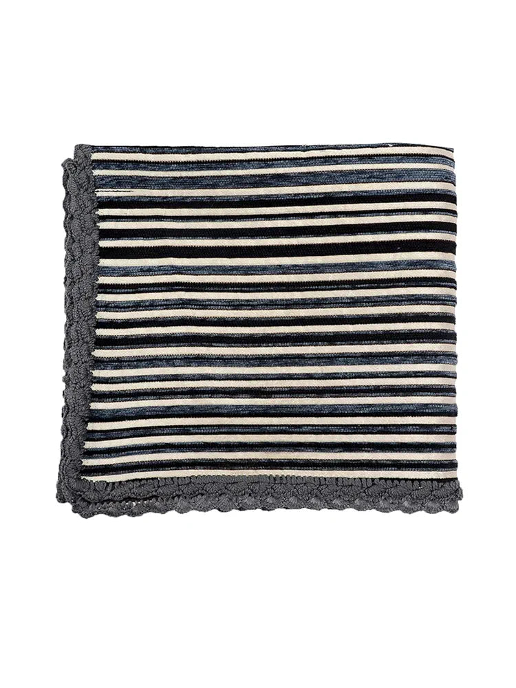 Saral Home Chenille 1 Seater Reversible Sofa Cover Throw Colour Grey