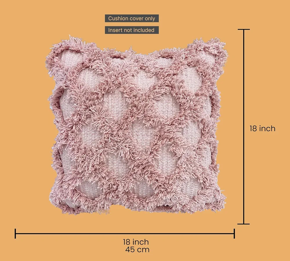 Sajavat Home Cotton Cushion Cover Colour Pink