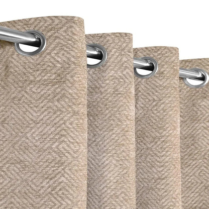 Saral Home Chenille Blackout Long Door Curtains 2Pc Colour Beige