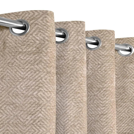 Saral Home Chenille Blackout Long Door Curtains 2Pc Colour Beige