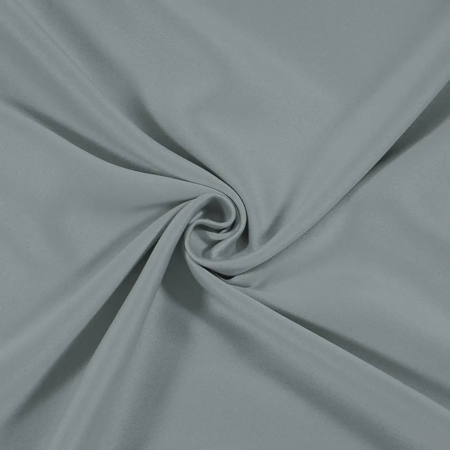 Cloth Fusion Blackout Door Curtains 9 Feet Long Set of 2 Room Darkening Parda Grey