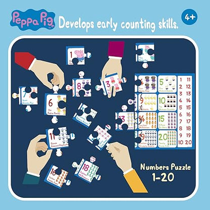 Funskool Peppa Numbers Puzzle 1-20 Educational 60 Pieces Puzzle Toy