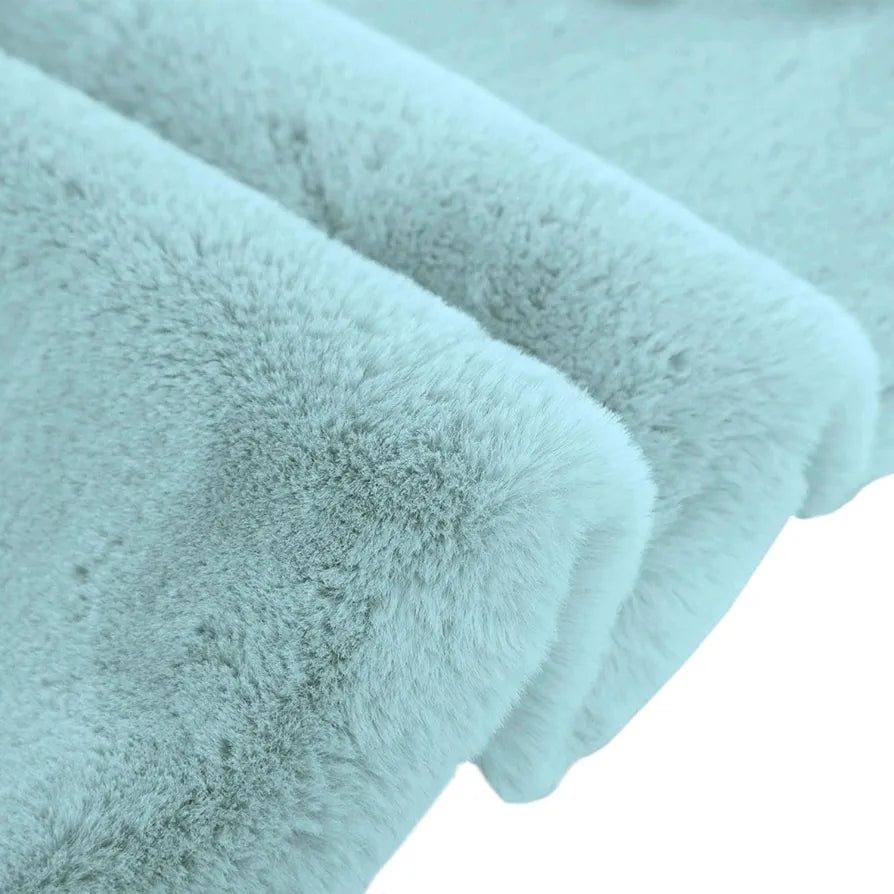 Luxe Home Runner Super Soft Anti Skid Rabbit Fur 2 X 5 Ft  Colour Turquish