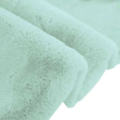 Luxe Home International Rectangular Bath Mat Super Soft Anti Skid Rabbit Fur  Bathroom Mats Rug Colour Lime