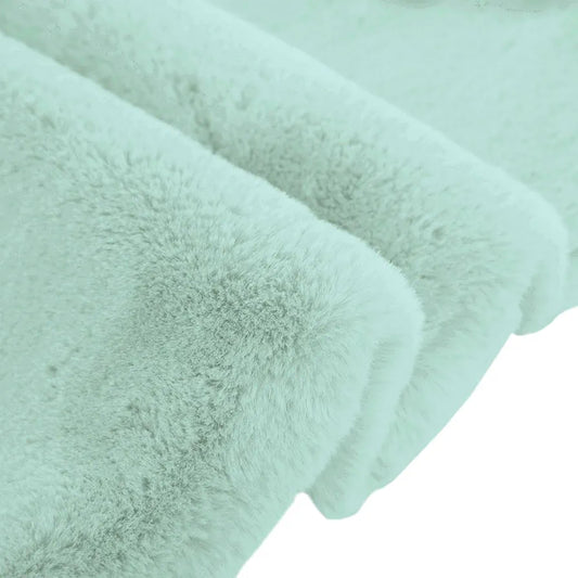 Luxe Home International Rectangular Bath Mat Super Soft Anti Skid Rabbit Fur  Bathroom Mats Rug Colour Lime