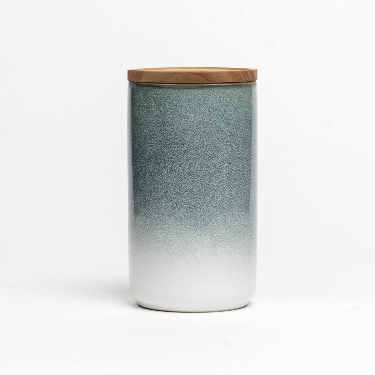 Anko Set of 3 Stoneware Ceramic Jars 800ml | Rubberwood Lid & Silicone Ring | Beige