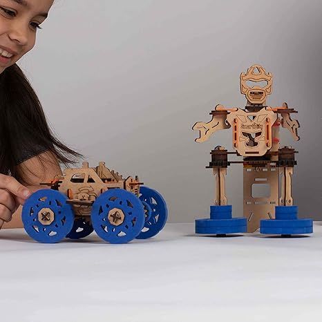 Smartivity 2in1 Stem Transform Robot Car Toy for kids Diy Fun Toys Educational Construction Car Robot Game