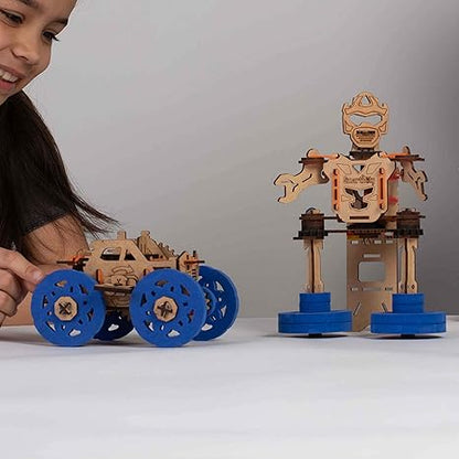 Smartivity 2in1 Stem Transform Robot Car Toy for kids Diy Fun Toys Educational Construction Car Robot Game