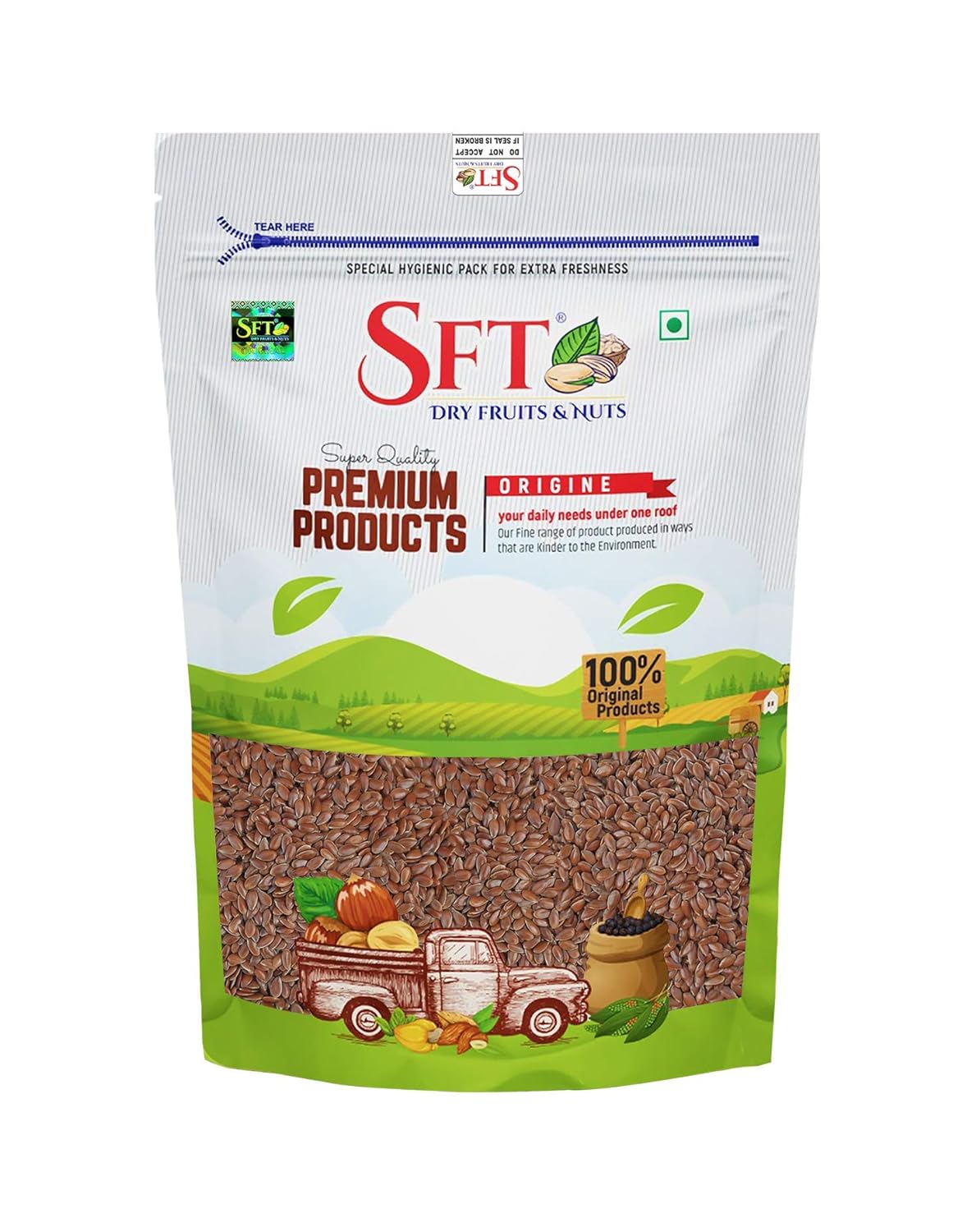 Sft Alsi Fresh Flax Seeds - 1000 gms