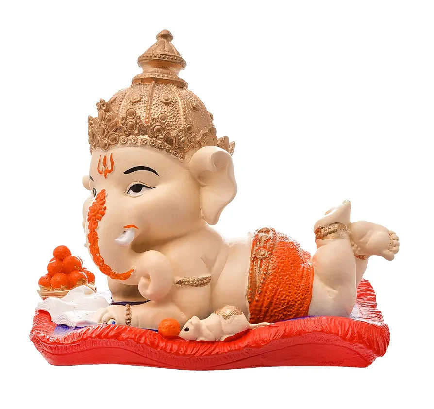 Karigaari India Handcrafted Polyresin Eco Friendly Lord Ganesha Ganpati Idol Figurine