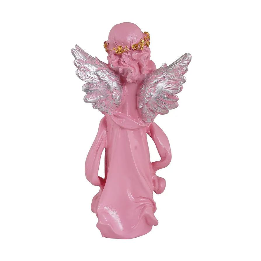 Zart Praying  Angel Girl Silver Winged Showpiece for Home Decor Showpiece