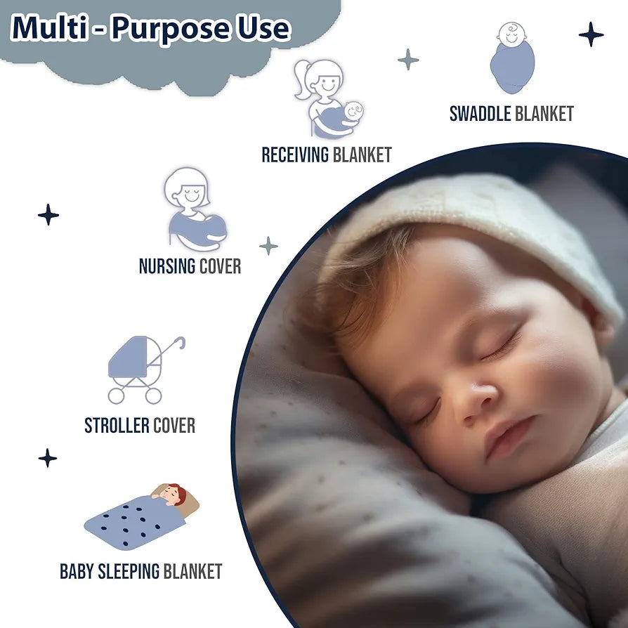 Divine Casa 120 GSM Microfiber Reversible Kids Single Bed Comforter Ultra-Soft Toddler Blanket Colour Deep Blue