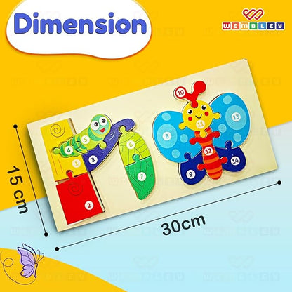 Wembley Wooden Jigsaw Puzzle for Kids Toy Butterfly Life Cycle