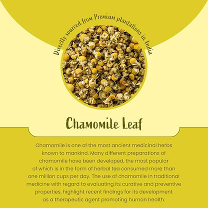 Organic Habits Chamomile Flower Tea 50 Gms | 100% Natural Dried Whole Chamomile Flowers