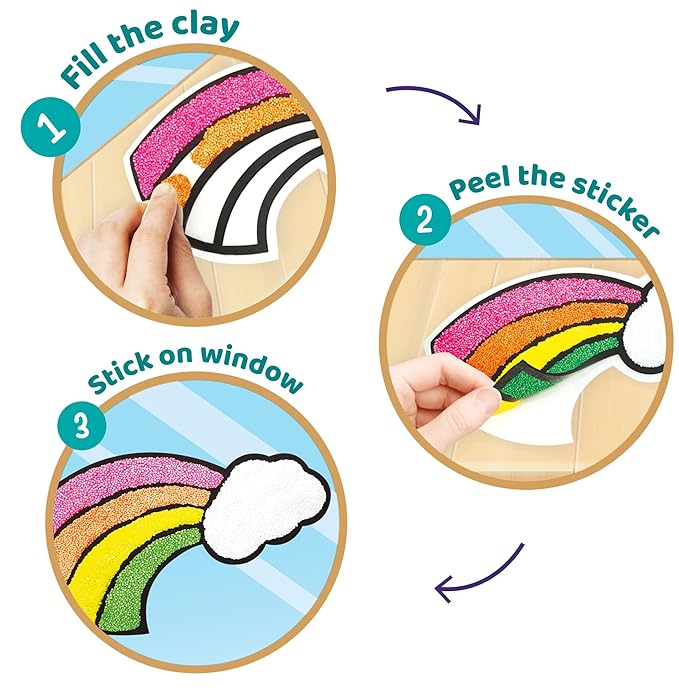 Imagimake Clay Stickers Wonderland Create 6 Unique DIY Stickers Using Air Dry Clay