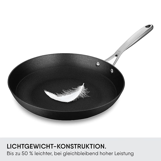 Stahl Blacksmith Hybrid Enamelled Cast Iron Frying Pan | Rust Proof Fry Pan | Induction & Gas Stove Compatible | 1.4 L | 24 Cm