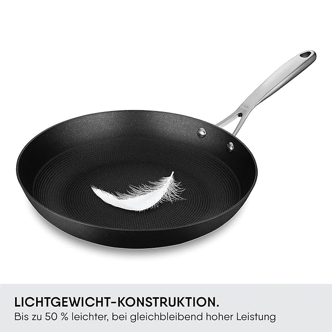 Stahl Blacksmith Hybrid Enamelled Cast Iron Frying Pan, Rust Proof Fry Pan 2.3 L, 28 cm - 1770 gms