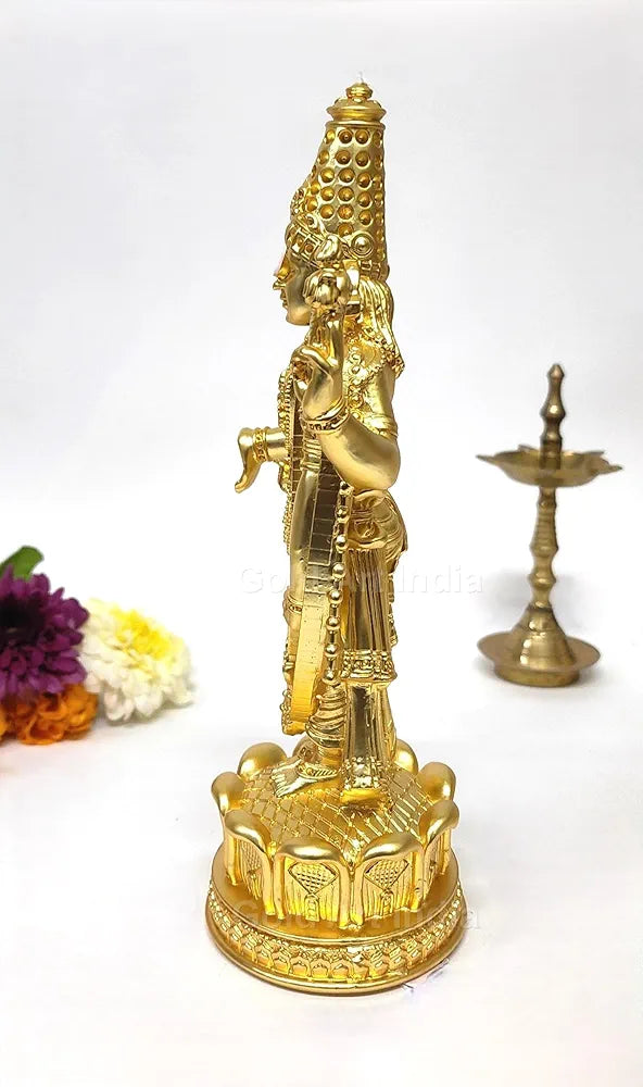 Gold Art India Lord Tirupati Balaji Idol Murti for Mandir Gold Matte
