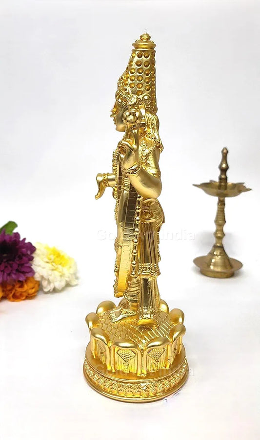 Gold Art India Lord Tirupati Balaji Idol Murti for Mandir Gold Matte