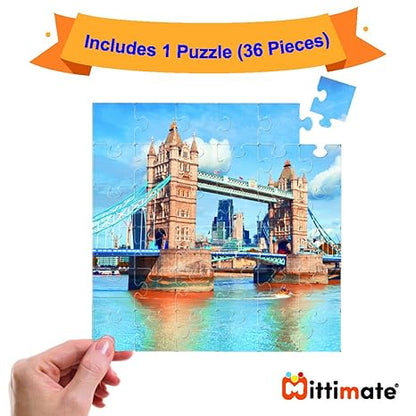 Mittimate London Bridge Jigsaw Puzzle Game for Kids Age 4 to 6 Old 36 Pieces Puzzle Toy