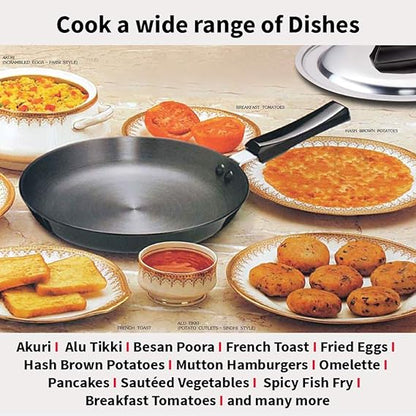 Hawkins Futura 22 cm Frying Pan Hard Anodised Fry Pan with Stainless Steel Lid