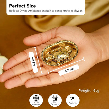 Ekhasa Pure Brass Tortoise Vastu with Brass Plate EKIDBR-01TOP2-GL