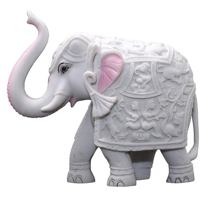 Kraftskala Pack of 2 White Elephant Showpieces Home Decor