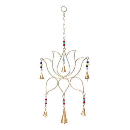 Duli Metal Lotus Windchime Wall Hanging, Feng Shui
