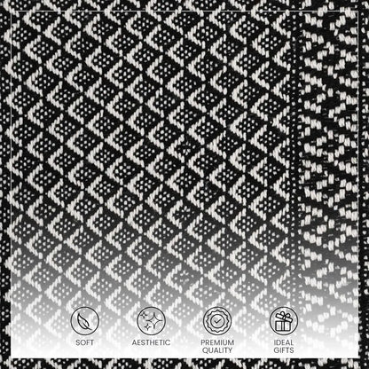 Sashaa World Soft Cotton Throw Blanket Colour Black