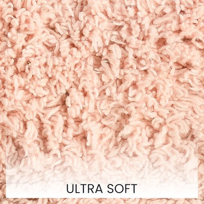 Sashaa World Solid Anti-skid Cotton Bathmat And Contour Set For Bathroom Colour Peach