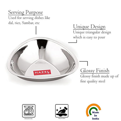 Hazel Stainless Steel Serving Bowls Set With Spoon Serving Bowls For Snacks