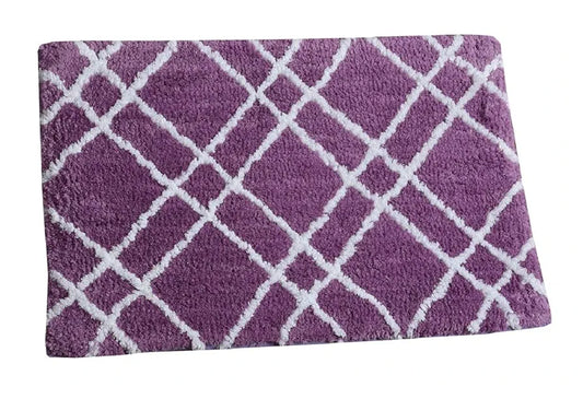 Aerohaven Glorious Super Soft Microfiber Abstract Designer Anti Slip Bathmat Peach Colour