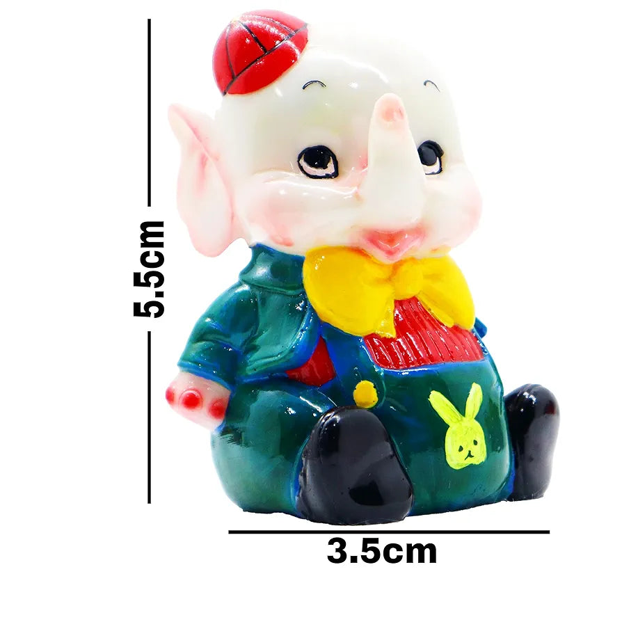Jaipur Ace Polyresin Baby Elephant Decorative Showpiece Statue & Artifacts Multicolor Baby Elephant