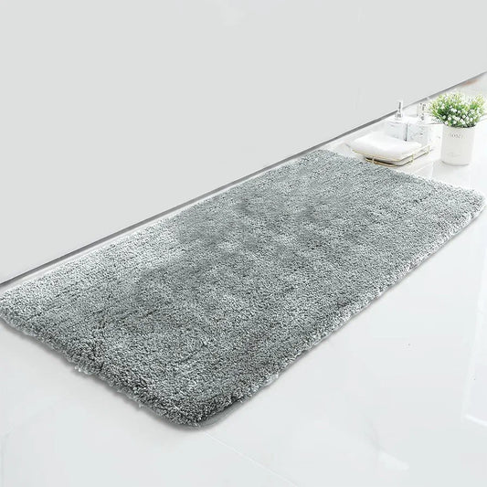 Luxe Home International Microfiber Bath Mat Super Soft Non Slip 60x90 cm Colour Silver