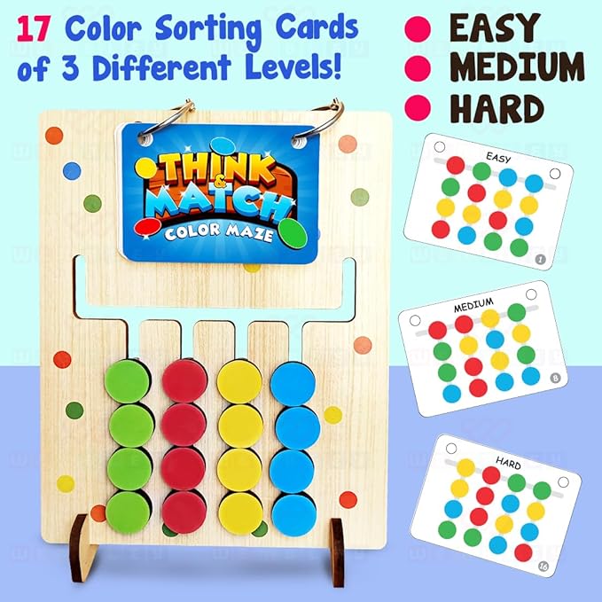 Wembley Kids Montessori Puzzle Game Learning Toy for Kids Color and Pattern Matching
