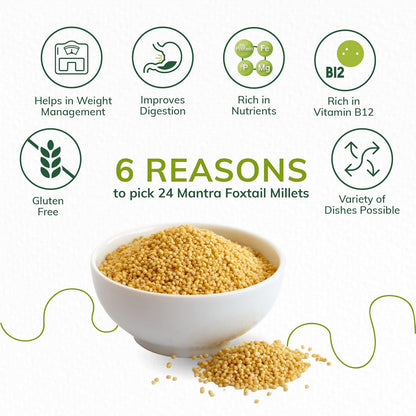 24 Mantra Organic Foxtail Millet - 500 gms