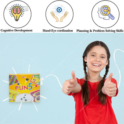 Kids Mandi Ultimate Fun 5-in-1 Board Game Set for Kids & Family