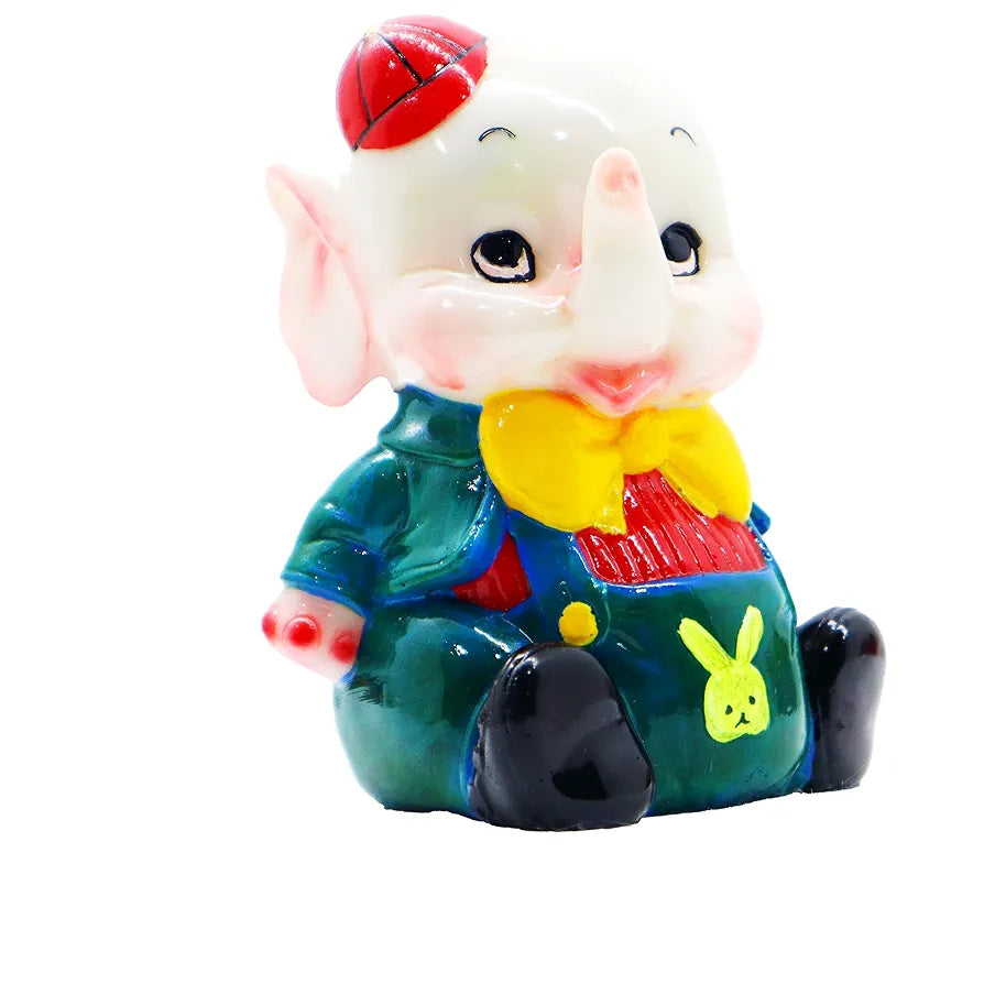 Jaipur Ace Polyresin Baby Elephant Decorative Showpiece Statue & Artifacts Multicolor Baby Elephant