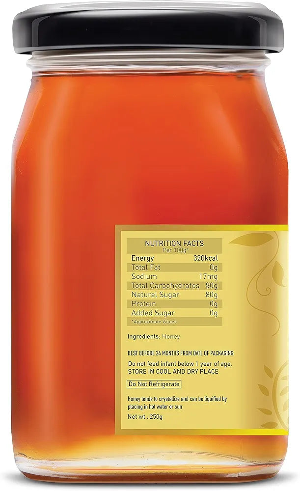 Gulab Wild Forest Raw Honey - 100% Pure & Natural - Unprocessed, Unfiltered, Unpasteurized, 250g