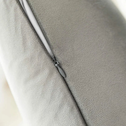 Aerohaven Premium Velvet Reversible Decorative Throw Pillow/Cushion Covers with Invisible Zipper  (Grey Colour Pack of 2)